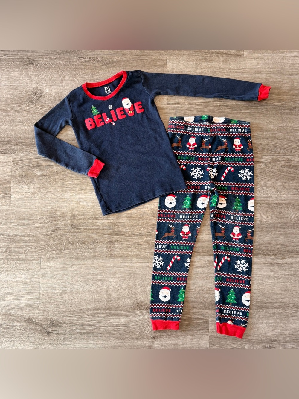 PJ Place toddler boys Christmas print pajama set